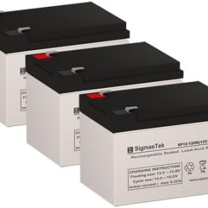 ScooterX – Pilas de repuesto para perro de suciedad, 3 baterías de 12 V y 12 AH de SigmasTek ScooterX – Pilas de repuesto para perro de suciedad, 3 baterías de 12 V y 12 AH de SigmasTek