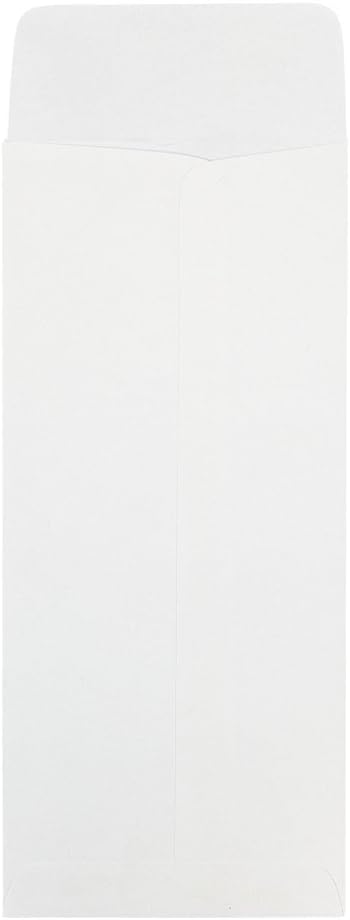 JAM PAPER Sobres Strathmore de negocios #10 Policy Business – 4 18 x 9 12 – Tejido blanco brillante – Paquete de 50 unidades
