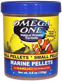 Omega One Gránulos pequeños de hundimiento Garlic Marine, 4.5 oz.