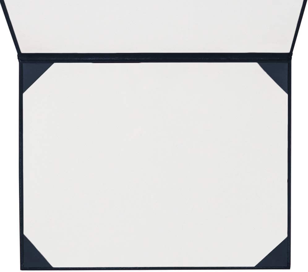 GradClassical Funda de diploma impresa de 8.5 x 11 pulgadas, soporte suave para certificado (azul marino)