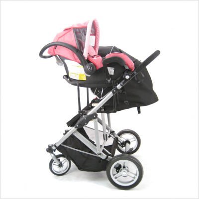 StrollAir Adaptador universal de asiento de coche alto para cochecito My Duo, negro