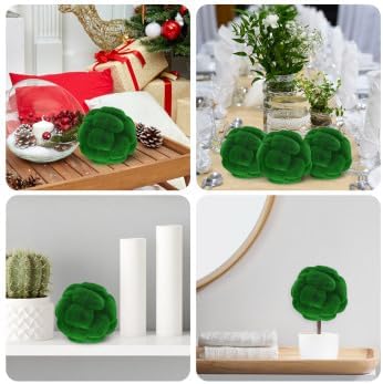 EXCEART Bolas de musgo naturales decorativas verdes, bolas de musgo secas de imitación, bolas colgantes, jarrón para llenar cuencos para el hogar,