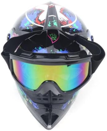 SOLRIMANA Guantes de casco combinado para niños y jóvenes, talla M, gafas DOT, motocross, todoterreno, carreras, ATV, motocross, motocross,