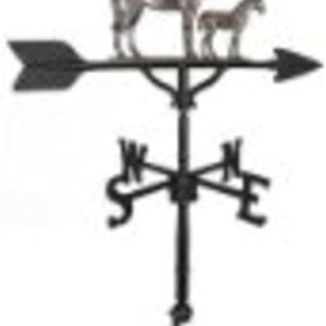 Veleta de 32 pulgadas con adorno de yegua de hierro sueca y potro Veleta de 32 pulgadas con adorno de yegua de hierro sueca y potro