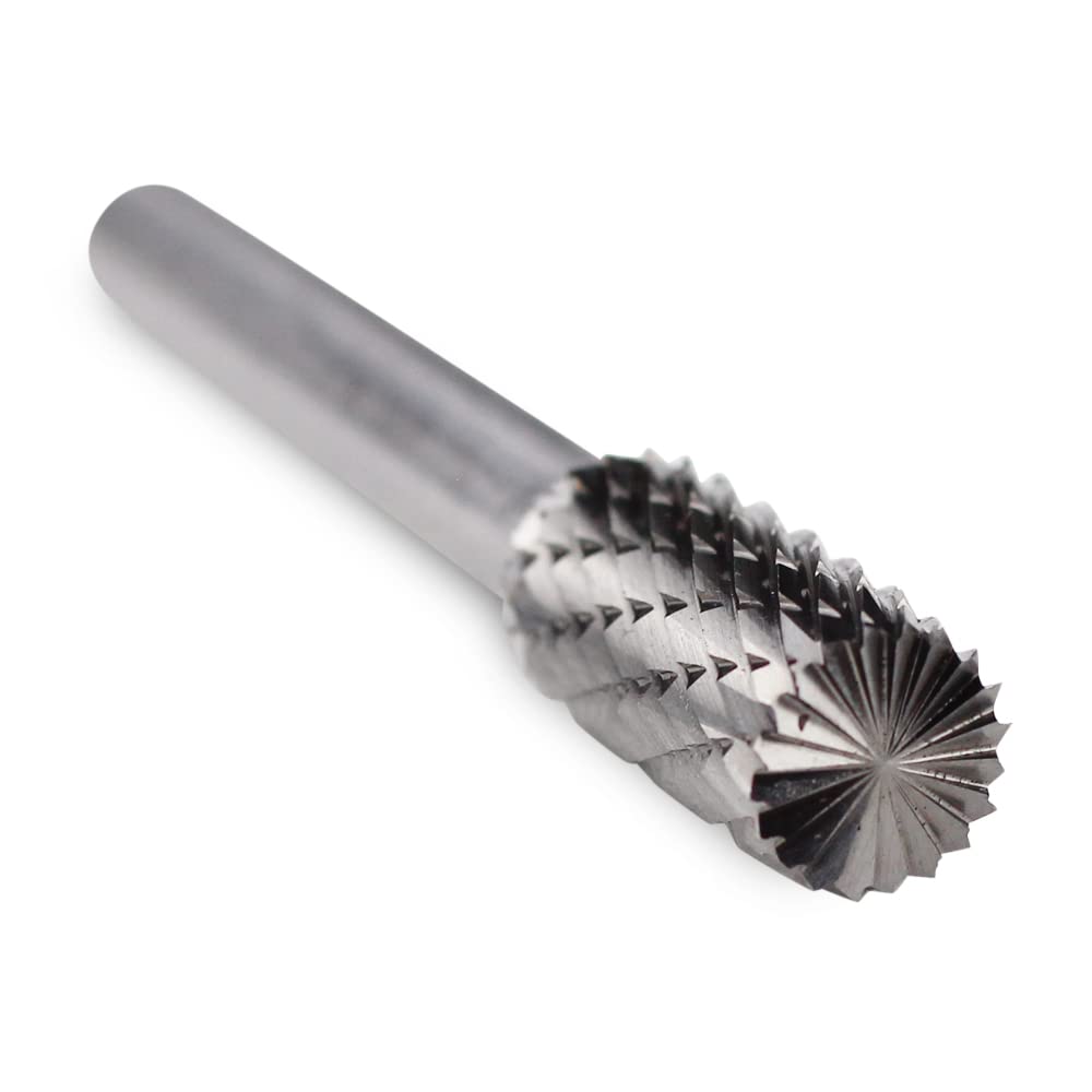 BHA Broca de herramienta rotativa para rebabas de carburo de tungsteno con forma de corte de extremo cilíndrico para contornear y desbarbar de