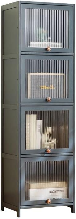 CraftThink Armario de almacenamiento alto, gabinete de acento moderno de mediados de siglo, patas rectas, gabinete de despensa de cocina con puertas