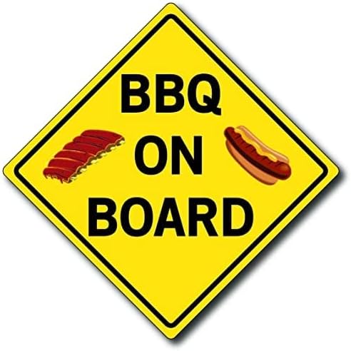 Magnet Me Up Calcomanía magnética para barbacoa a bordo, 5 x 5 pulgadas, imán automotriz resistente para automóvil, camión, SUV