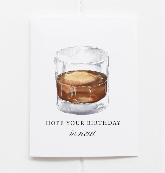 Barrel Down South Hope Your Birthday Is Neat Bourbon Whisky Tarjeta de felicitación para hombres  Día del Padre o cumpleaños divertido
