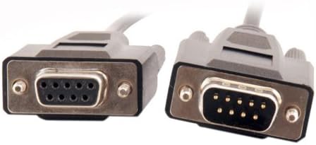C2G Legrand – Cable de extensión DB9, cable de extensión serie RS232 negro, cable de extensión serie de 25 pies, cable de extensión serie macho a
