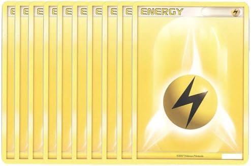 Pokemon Tarjetas – Lote de 10 tarjetas de energía Lightning (amarillo)
