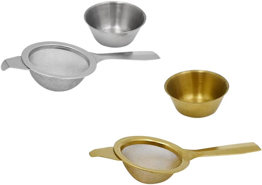 1 colador de té, filtro de té más pronunciado, difusor de té de acero inoxidable, cesta infusora de té, infusor de té de hojas sueltas, asas largas,