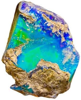 Ópalo áspero de 3.2 unidades, mezcla natural, piedra preciosa etíope de roca de cristal crudo para la fabricación de joyas, envoltura de alambre,