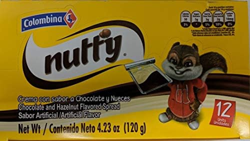 Nucita Colombina Nutty 12 Unidades Pack 5.9 Oz (168 Grs) 12 Unidades – 2 PACK