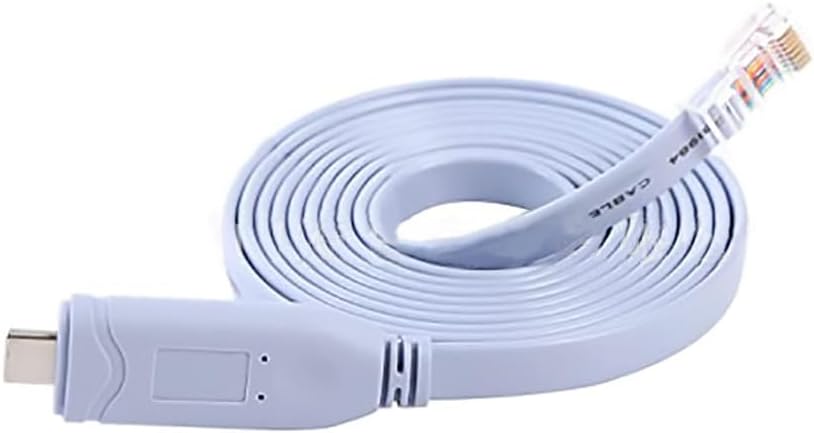 Cable de consola USB tipo C a RJ45 para equipo de red USB-C 3.1 FTDI RS232 RJ45, cable de consola de enrutador compatible con