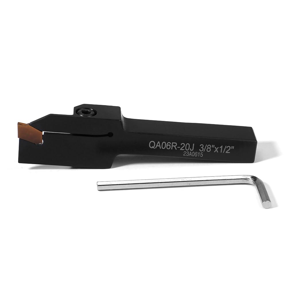38″x12″ Torno indexable Ranurado Soporte de separación QA06R-20J con 1 pieza de inserción de carburo GTN-2 (QC1402) Torno de mano derecha de