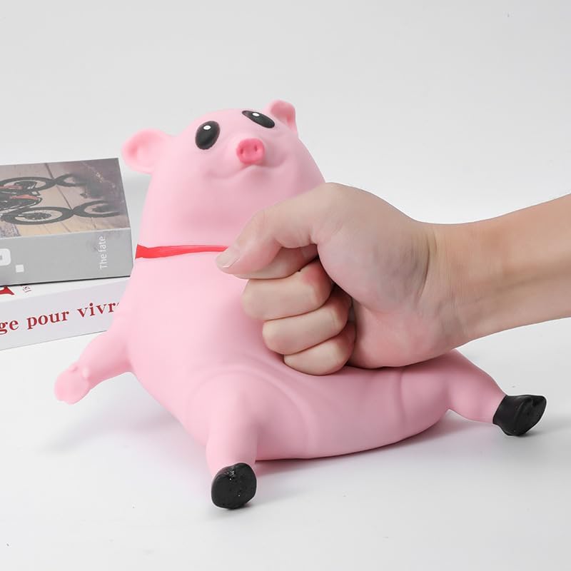 Juguete de cerdito rosado para apretar, juguete para aliviar el estrés para niños y adultos, juguete divertido para el estrés, novedoso,