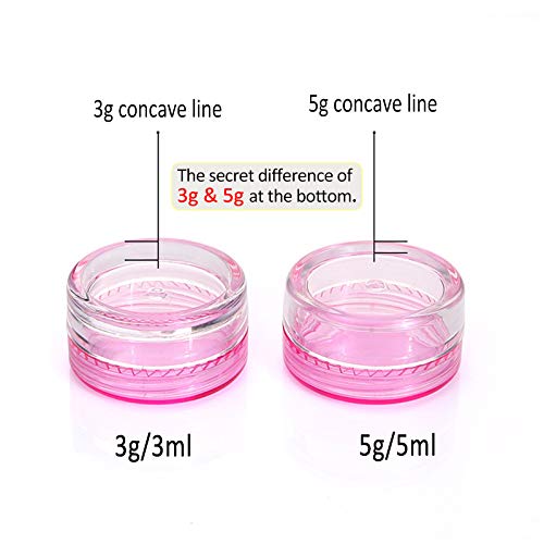 Wopanxye – 20 frascos pequeños de 0.2 fl oz sin BPA, muestra cosmética de 0.18 oz, recipiente vacío de plástico con tapa de rosca azul, para