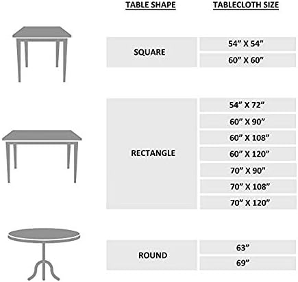 Maison d’ Hermine Mantel 100% algodón para mesas cuadradas de cocina, comedor, fiestas, bodas, Acción de GraciasNavidad (54 x 54 pulgadas),
