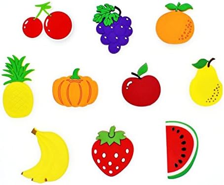 WOTOY Imanes estéreos de frutas de dibujos animados lindos para nevera para niños, actividades y decoración del hogar, un juego de 10 piezas