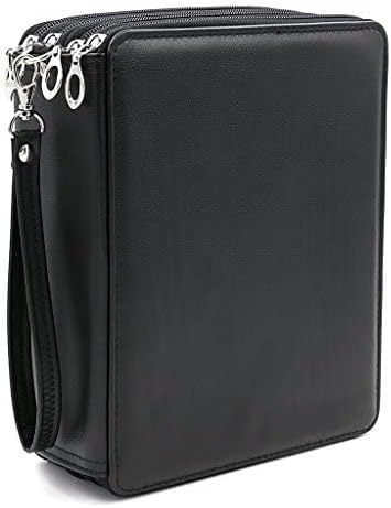 Organizador para lápices de colores BTSKY de 160 ranuras Estuche para lápices en cuero Deluxe PU, Negro