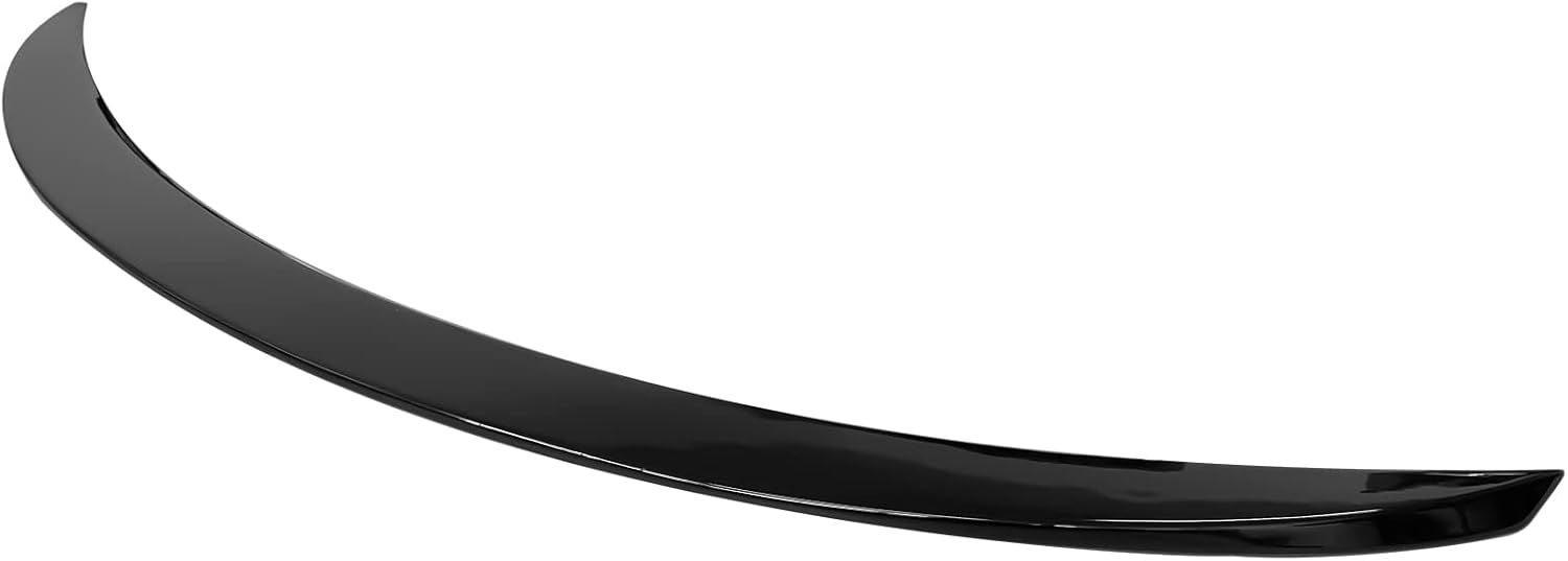 IKON MOTORSPORTS, Alerón de maletero compatible con Infiniti Q60 2017-2022, plástico ABS negro brillante estilo X High Kick Duckbill alerón de tapa