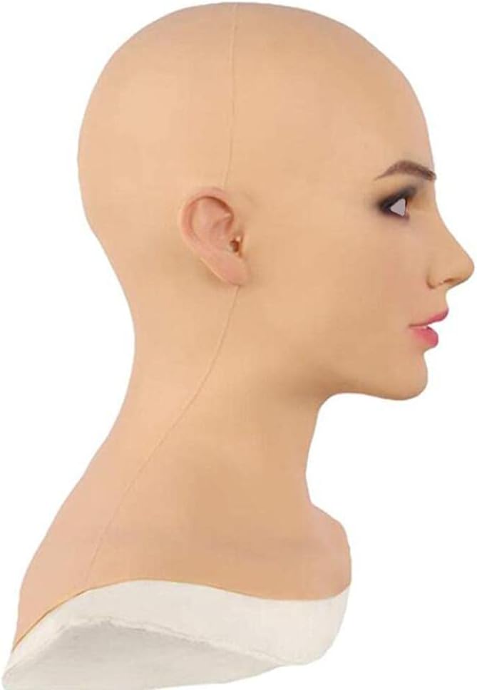 Cubierta para la cabeza, máscara de látex única para disfraz de Halloween, adecuada para travesti, travesti, Drag Queen, de hombre a mujer, unisex