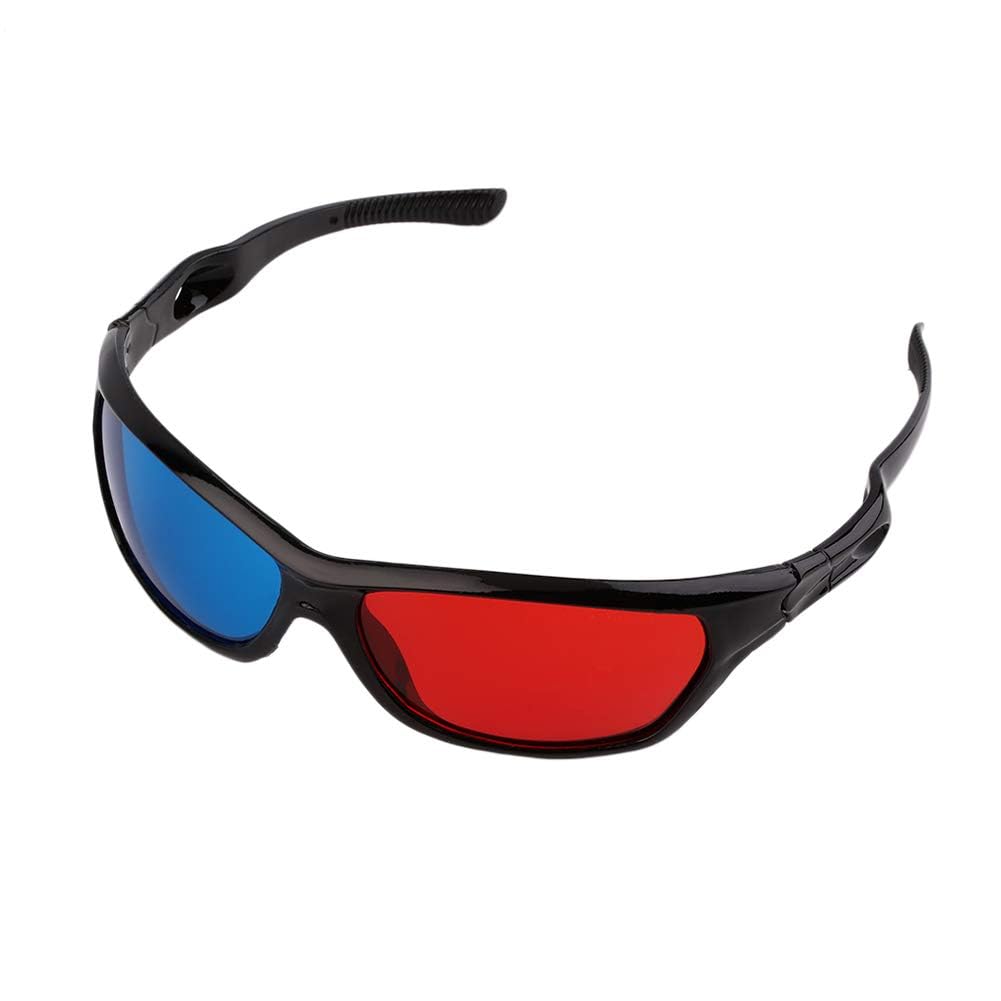 1 unids negro adulto marco negro rojo azul gafas 3D para anaglifo dimensional juego de película 3D gafas de visualización