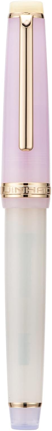 3 Jinhao 82 Pluma estilográfica transparente mixta Morandi Color acrílico punta fina oro Trim con convertidor Set