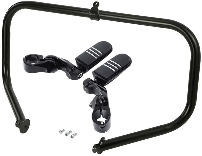 TCT-MOTORPARTS Estriberas negras de 1 14 pulgadas para Harley Touring Street Electra Glide Ultra FLHT FLHX FLHR Road King 2009-2023