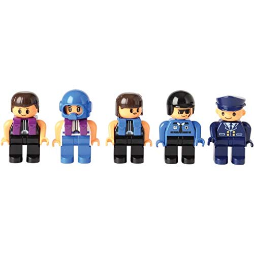 Constructive Playthings 20 piezas Posable People para ladrillos de construcción de tamaño preescolar