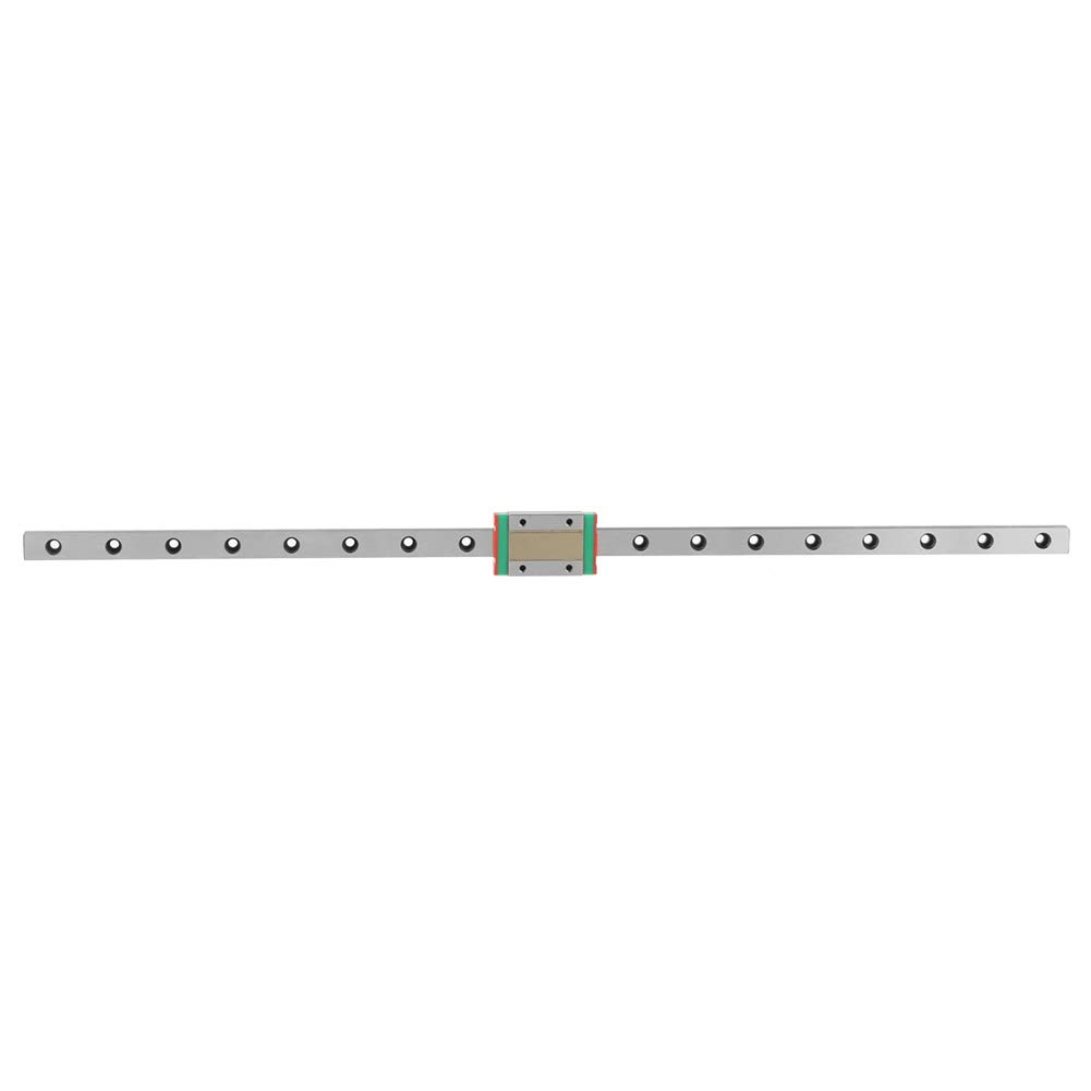 Mini guías lineales lineales, riel de guía de riel de 17.717 in con control deslizante MGN12H de 0.472 in, riel de guía lineal para medidores,