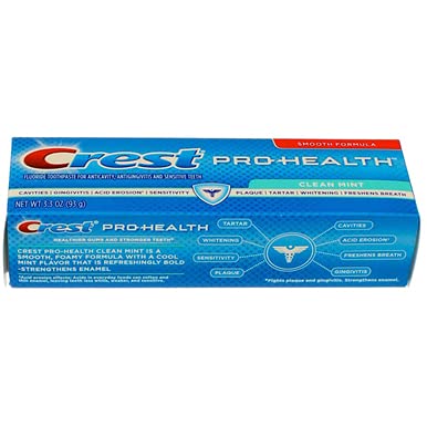 Crest Pro-Health Pasta de dientes Clean Mint, 3.3 onzas líquidas