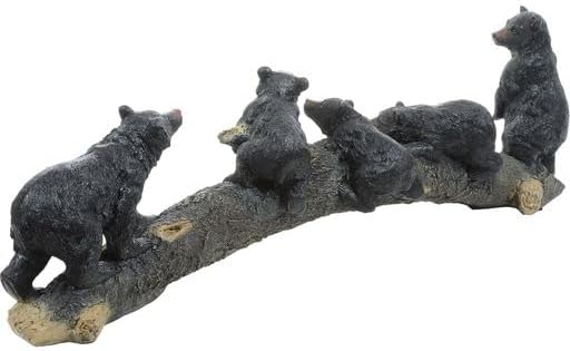 Escultura de cruce de oso de decoración de bosque negro