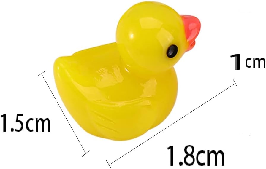 5 piezas de mini patos de resina, decoración de patitos amarillos, micro hadas, jardín, paisaje, pequeños patos, adorno en miniatura (amarillo)