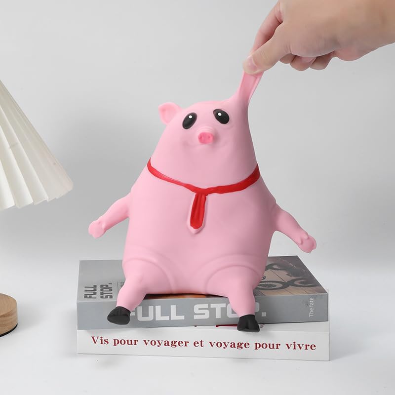 Juguete de cerdito rosado para apretar, juguete para aliviar el estrés para niños y adultos, juguete divertido para el estrés, novedoso,