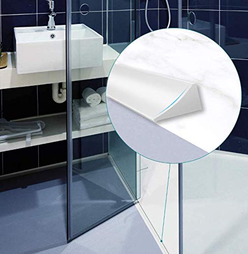 Protector de agua de 118 pulgadas para fregadero de cocina, protector de salpicaduras de goma de silicona, tira de retención de agua de esquina para