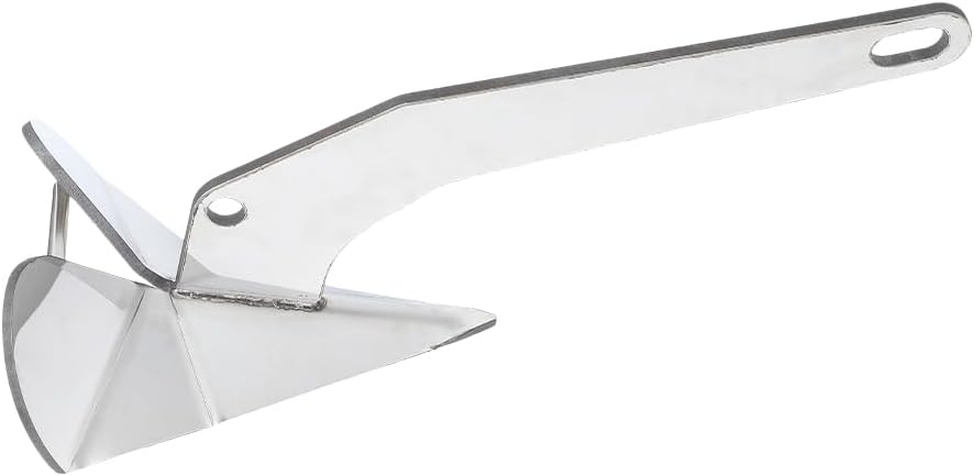 Ancla triangular para barco de 11 libras, ancla estilo Delta de acero inoxidable 316, ancla triangular estilo ala resistente