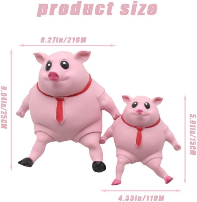 Juguete de cerdito rosado para apretar, juguete para aliviar el estrés para niños y adultos, juguete divertido para el estrés, novedoso,