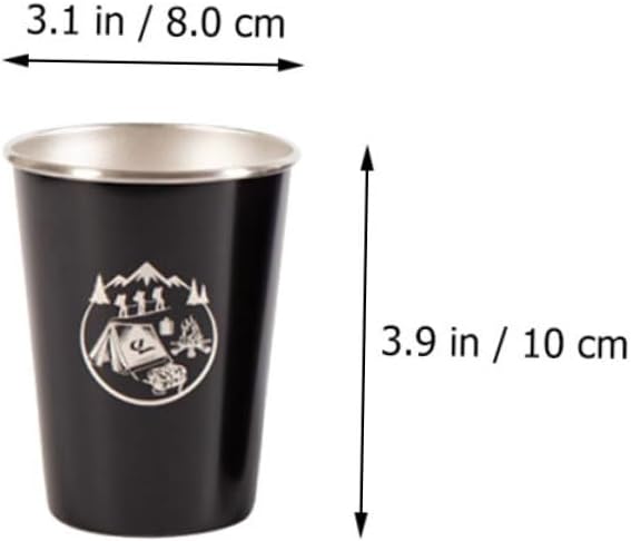 1 Set Outdoor Camping Cup Metal Tumblers Coffee Travel Mug Stainless Steel Mug Metal Shot Glasses Insulated Mug Tall Shot Glasses Camping Mug