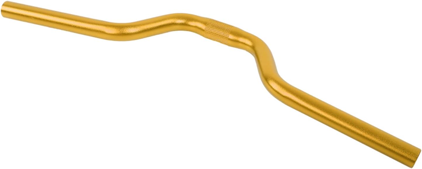 Keenso Manillar de bicicleta de carretera MTB cómodo manillar de engranaje fijo M barra elevadora de aleación de aluminio (dorado)