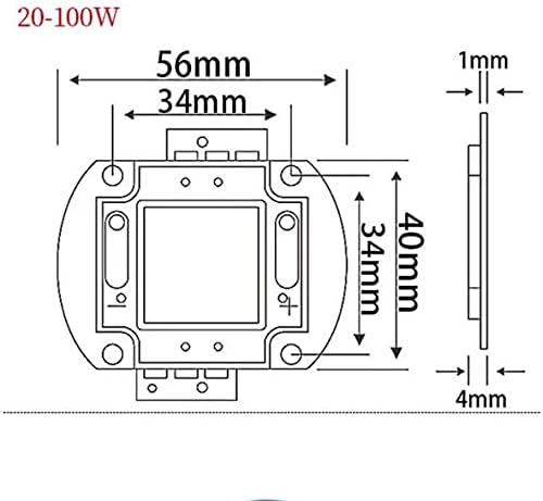 2 unids chip LED de alta potencia 20 W blanco cálido 3000-3500 K para luz de inundación LED integrado de alta potencia LED perlas Super brillante