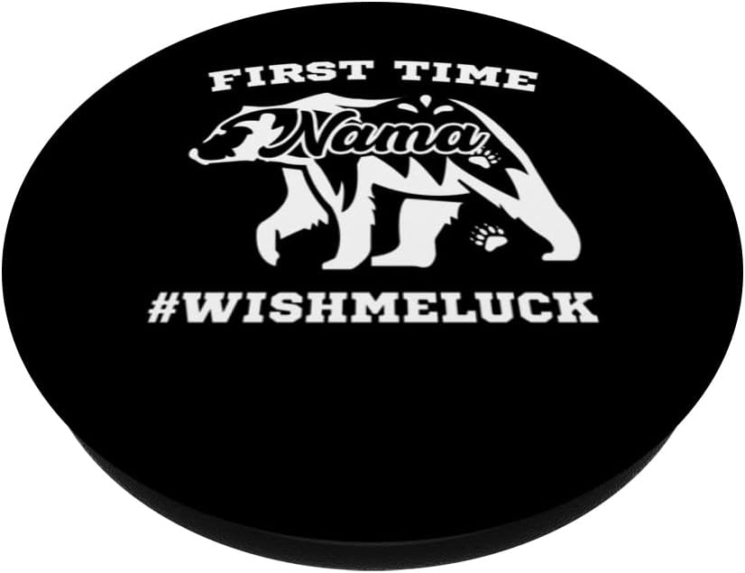 First time Nama wish me luck baby announcement surprise bear PopSockets Swappable PopGrip