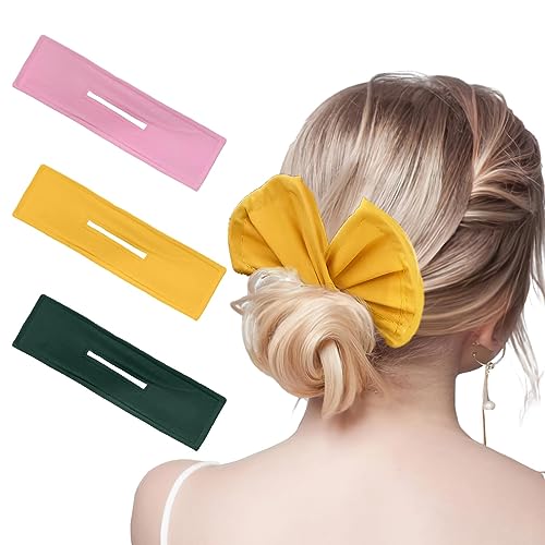 3 piezas para hacer moños de cabello hábiles para girar, moño hábil, moño francés, rizador de cabello sin calor, accesorios para el cabello para