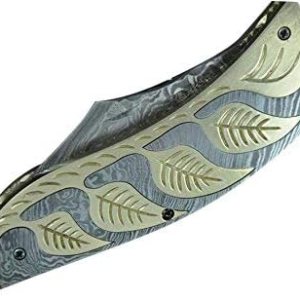 Cuchillo plegable de Damasco hecho a mano personalizado – Hermoso cuchillo de bolsillo Cuchillo plegable de Damasco hecho a mano personalizado – Hermoso cuchillo de bolsillo