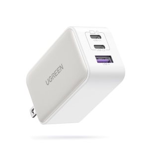 UGREEN Cargador USB C de 65 W, Nexode 3 puertos GaN Bloque de cargador rápido, cargador plegable compacto para MacBook ProAir, Dell XPS, iPhone 15 UGREEN Cargador USB C de 65 W, Nexode 3 puertos GaN Bloque de cargador rápido, cargador plegable compacto para MacBook ProAir, Dell XPS, iPhone 15