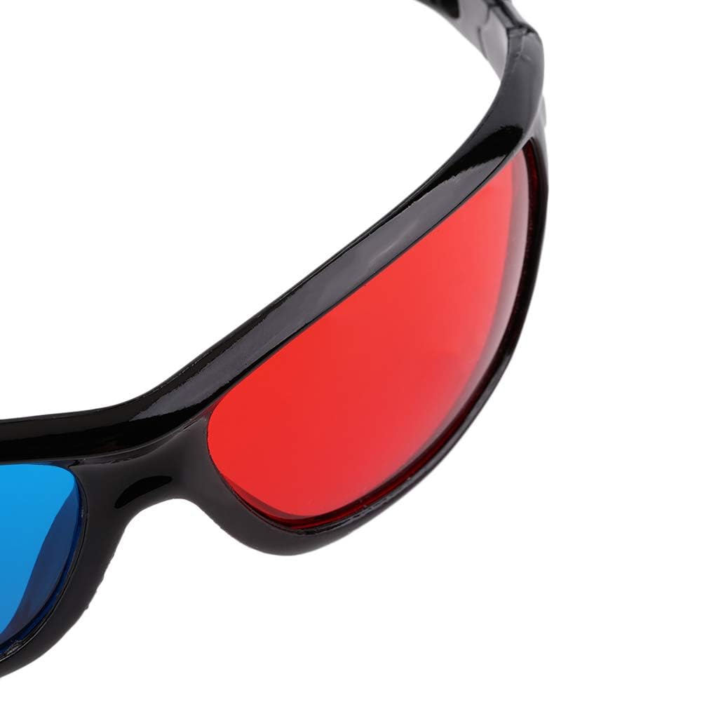 1 unids negro adulto marco negro rojo azul gafas 3D para anaglifo dimensional juego de película 3D gafas de visualización