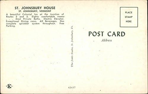 St. Johnsbury House St. Johnsbury, Vermont VT Original Vintage Postcard