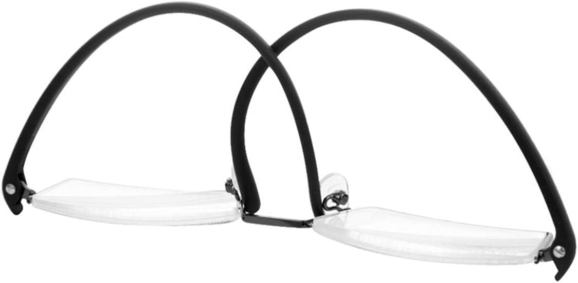 Lentes de lectura de medio marco con estuche portátil, lentes de lectura delgados y ligeros para mujeres y hombres (2 pares 1.5)