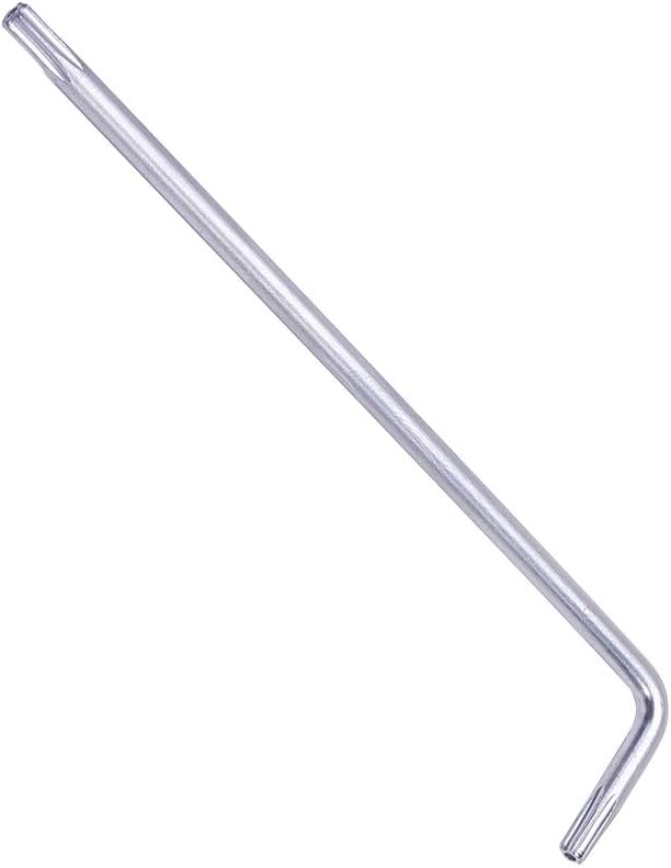 Auniwaig T30 largo a prueba de manipulaciones Torx Star Key Bit Llave en forma de L niquelado 1 unids