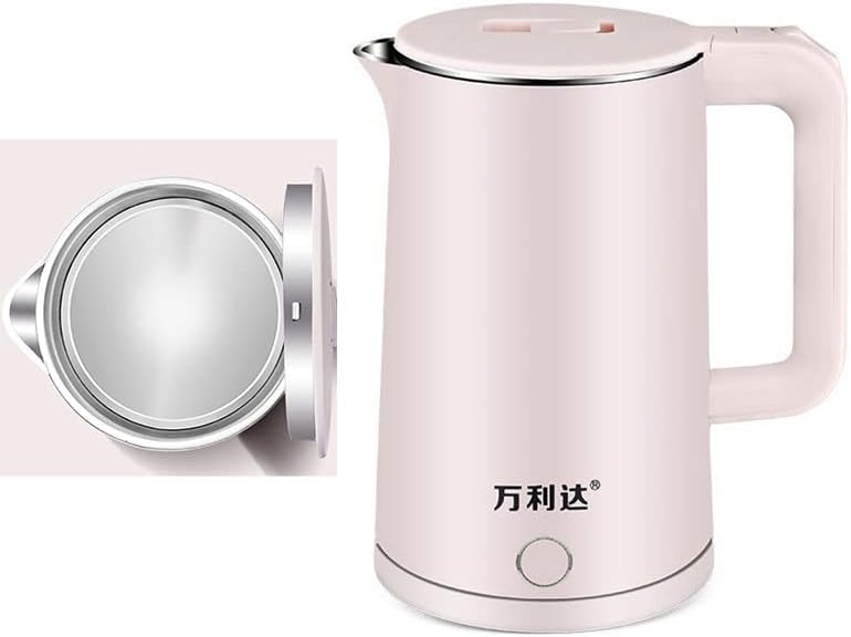 Hervidor eléctrico, caldera de agua eléctrica 4 protección de seguridad 2.3L para dormitorio (rosa)